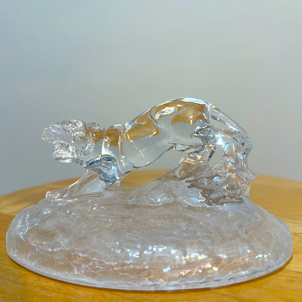 Glass tiger figurine